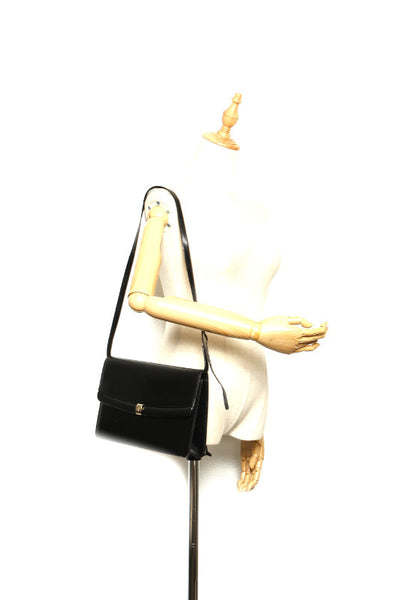 サルヴァトーレフェラガモ M218053 ブラック レザー ハンドバッグ レディース Salvatore Ferragamo 中古