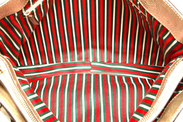 グッチ GGキャンバス アビー 170004 ベージュ ゴールド キャンバス レザー トートバッグ レディース GUCCI 中古