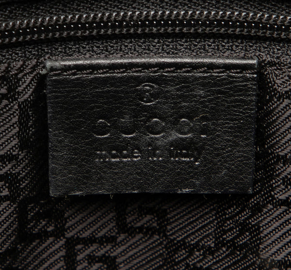 グッチ 002-1099 ブラック 黒 レザー ショルダーバッグ レディース GUCCI 中古