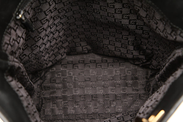 グッチ 002-1099 ブラック 黒 レザー ショルダーバッグ レディース GUCCI 中古