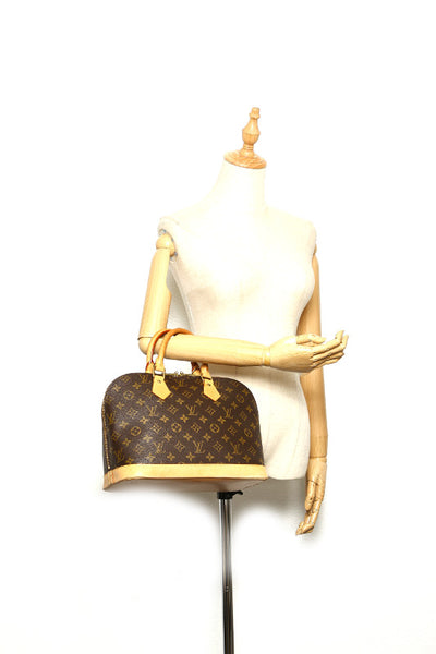 ルイ ヴィトン モノグラム アルマ M51130 ブラウン PVC レザー ハンドバッグ レディース LOUIS VUITTON 中古