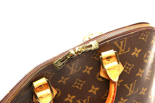 ルイ ヴィトン モノグラム アルマ M51130 ブラウン 茶 PVC レザー ハンドバッグ レディース LOUIS VUITTON 中古
