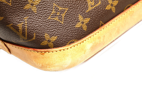 ルイ ヴィトン モノグラム アルマ M51130 ブラウン 茶 PVC レザー ハンドバッグ レディース LOUIS VUITTON 中古
