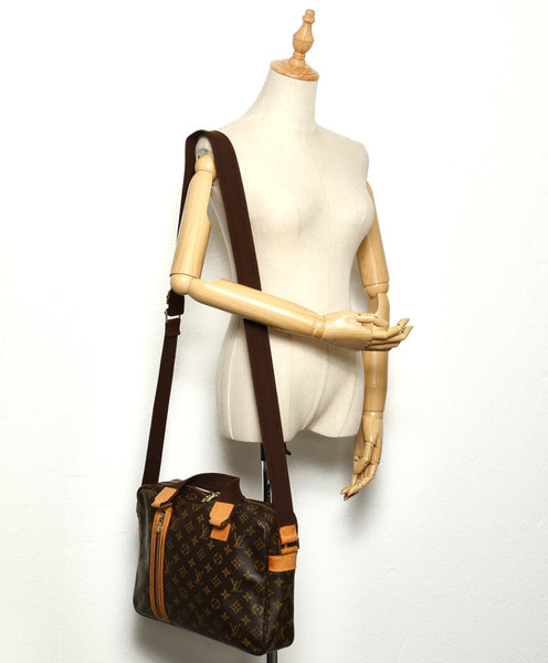 ルイ ヴィトン モノグラム サック ボスフォール M40043 ブラウン 茶 PVC レザー ブリーフケース メンズ LOUIS VUITTON 中古