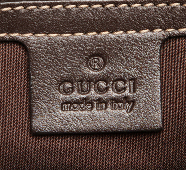 グッチ GGクリスタル 223964 ベージュ ブラウン コーティングキャンバス レザー ハンドバッグ レディース GUCCI 中古