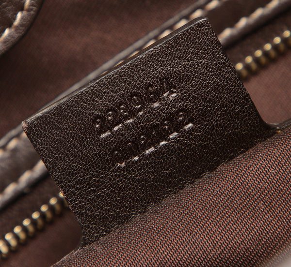 グッチ GGクリスタル 223964 ベージュ ブラウン コーティングキャンバス レザー ハンドバッグ レディース GUCCI 中古