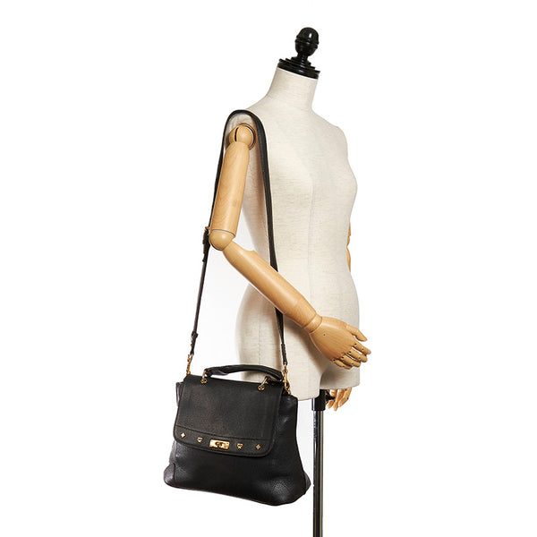 エム シー エム ハンドバッグ ショルダーバッグ 2WAY ブラック レザー レディース MCM 【中古】