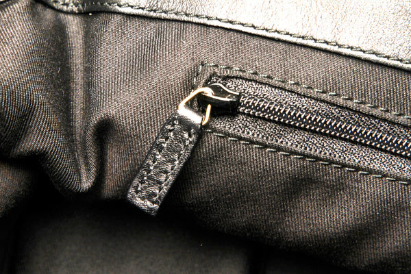 グッチ アビー GGキャンバス 211982 ブラック 黒 キャンバス レザー トートバッグ レディース GUCCI 中古