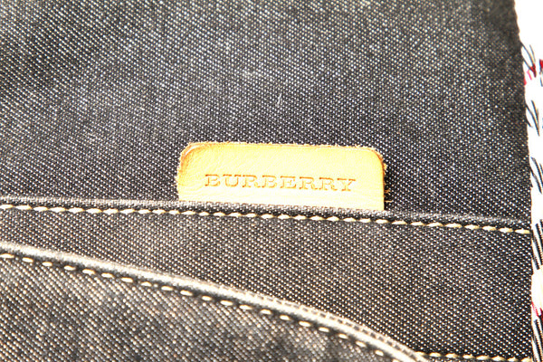 バーバリー ブラック キャンバス ハンドバッグ レディース BURBERRY 中古