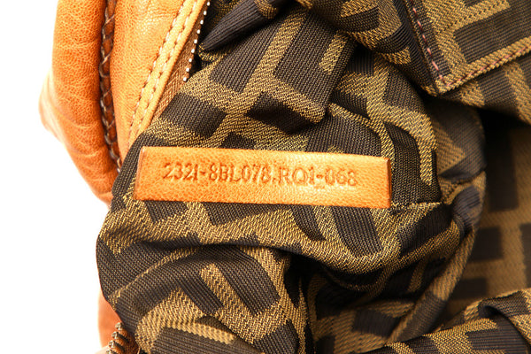フェンディ ミニスパイ AG29287 ブラウン レザー ハンドバッグ レディース FENDI 中古