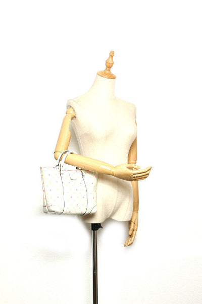 グッチ マイクログッチ スター 297557 ホワイト 白 PVC レザー ハンドバッグ  GUCCI 中古