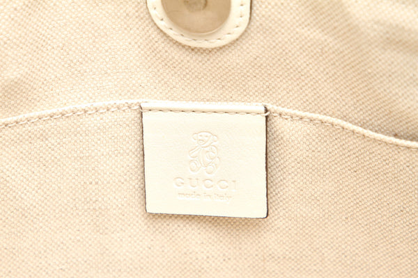 グッチ マイクログッチ スター 297557 ホワイト 白 PVC レザー ハンドバッグ  GUCCI 中古