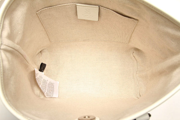 グッチ マイクログッチ スター 297557 ホワイト 白 PVC レザー ハンドバッグ  GUCCI 中古