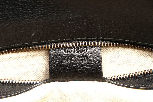 グッチ シェリーライン 431283  ブラック 黒 レザー ショルダーバッグ レディース GUCCI 中古