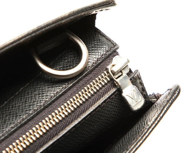 ルイ ヴィトン タイガ ポルトドキュマン ロザン M30052 ブラック 黒 レザー ビジネスバッグ メンズ LOUIS VUITTON 中古
