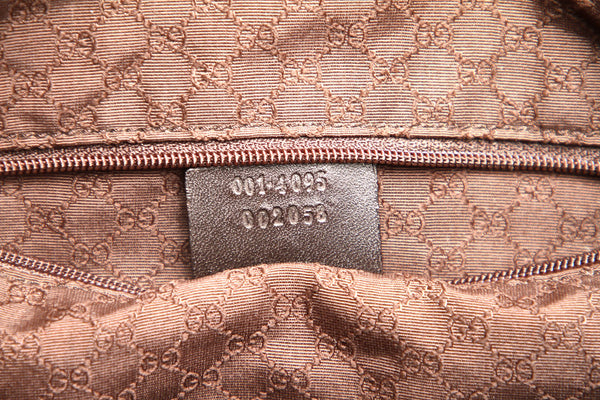 グッチ シェリー バンブー 001 4095 カーキ ブラウン キャンバス レザー ハンドバッグ ショルダーバッグ 2WAY レディース GUCCI 中古