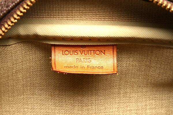 ルイ ヴィトン モノグラム ドーヴィル M47270 ブラウン 茶 PVC レザー ハンドバッグ レディース LOUIS VUITTON 中古