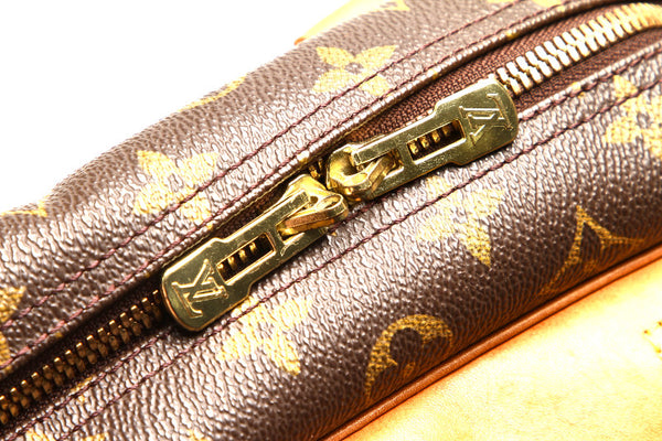 ルイ ヴィトン モノグラム ドーヴィル M47270 ブラウン 茶 PVC レザー ハンドバッグ レディース LOUIS VUITTON 中古