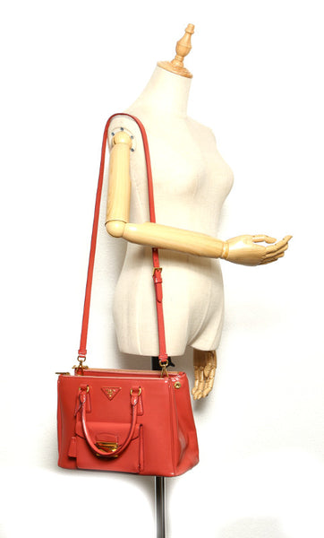 プラダ BN2732 ピンク PVC レザー ハンドバッグ レディース PRADA 中古
