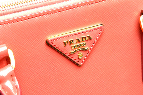 プラダ BN2732 ピンク PVC レザー ハンドバッグ レディース PRADA 中古