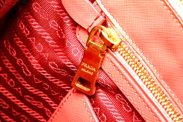 プラダ BN2732 ピンク PVC レザー ハンドバッグ レディース PRADA 中古