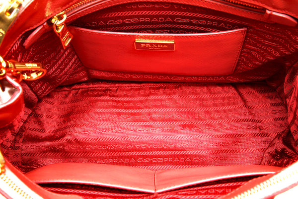 プラダ BN2732 ピンク PVC レザー ハンドバッグ レディース PRADA 中古