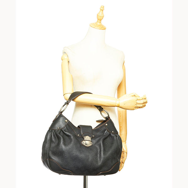 ルイ ヴィトン マヒナ ソーラーGM M95765 ブラック レザー 肩掛け ショルダーバッグ レディース LOUIS VUITTON 【中古】
