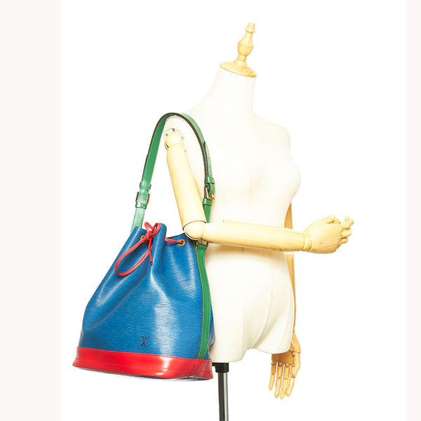ルイ ヴィトン エピ ノエ  M44082 ブルー グリーン レッド トリコカラー  レザー ショルダーバッグ レディース LOUIS VUITTON 【中古】