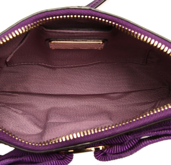 サルヴァトーレフェラガモ ヴァラリボン EZ-21 B642 パープル エナメル 肩掛け ショルダーバッグ レディース Salvatore Ferragamo 【中古】