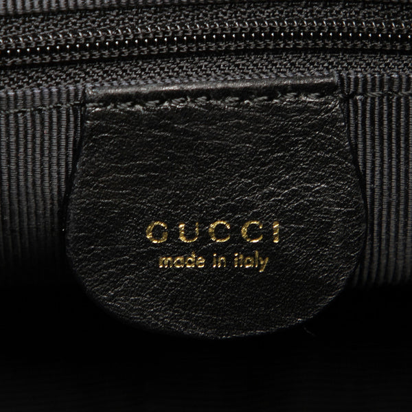 グッチ バンブー 001・3444 ブラック レザー ハンドバッグ レディース GUCCI 中古