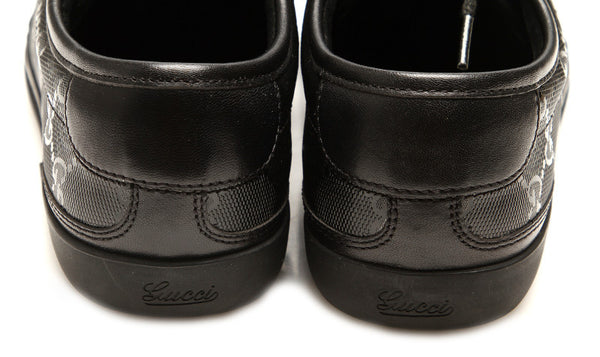 グッチ GGインプリメ 246344 ブラック PVC レザー スニーカー レディース GUCCI 中古