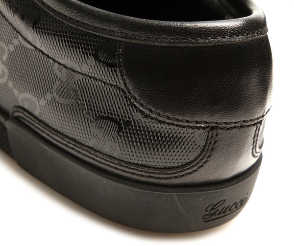 グッチ GGインプリメ 246344 ブラック PVC レザー スニーカー レディース GUCCI 中古