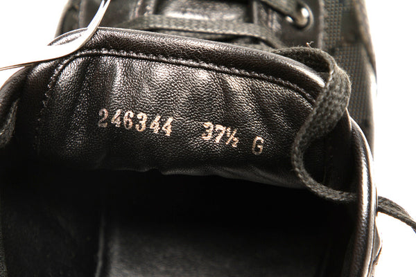 グッチ GGインプリメ 246344 ブラック PVC レザー スニーカー レディース GUCCI 中古