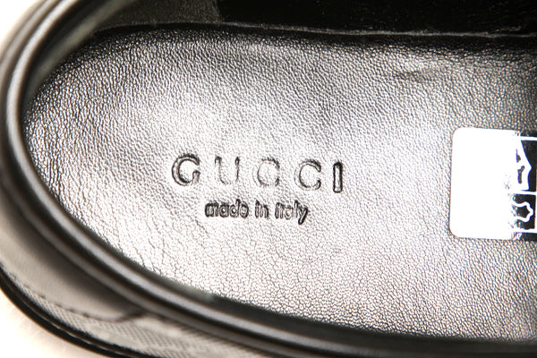 グッチ GGインプリメ 246344 ブラック PVC レザー スニーカー レディース GUCCI 中古