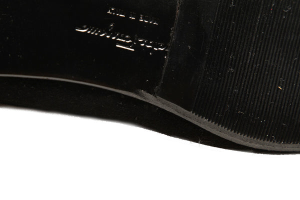 サルヴァトーレフェラガモ ブラック ブラウン スウェード バレエシューズ レディース Salvatore Ferragamo 【中古】