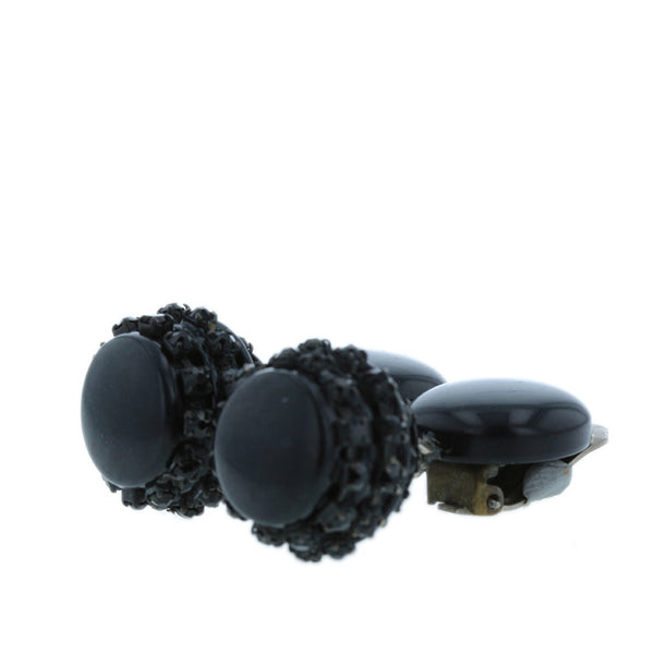 ジョルジオアルマーニ イヤリング ブラック プラスチック レディース GIORGIO ARMANI 【中古】