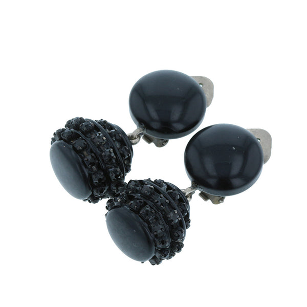 ジョルジオアルマーニ イヤリング ブラック プラスチック レディース GIORGIO ARMANI 【中古】