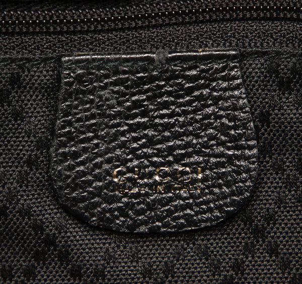 グッチ バンブー 001 2040 657 ブラック 黒 レザー スウェード ショルダーバッグ レディース GUCCI 中古
