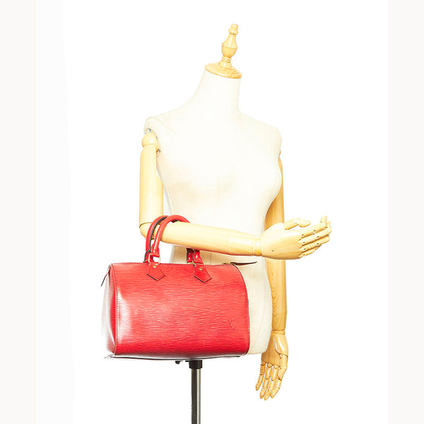 ルイ ヴィトン エピ  スピーディ25 M43017 レッド レザー ハンドバッグ レディース LOUIS VUITTON 【中古】