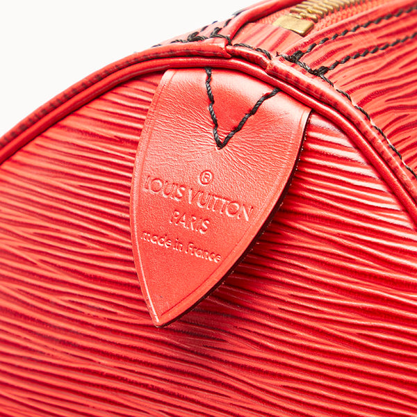 ルイ ヴィトン エピ  スピーディ25 M43017 レッド レザー ハンドバッグ レディース LOUIS VUITTON 【中古】
