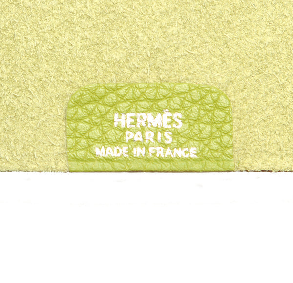 エルメス グリーン トリヨンクレマンス 手帳カバー ユニセックス HERMES 中古
