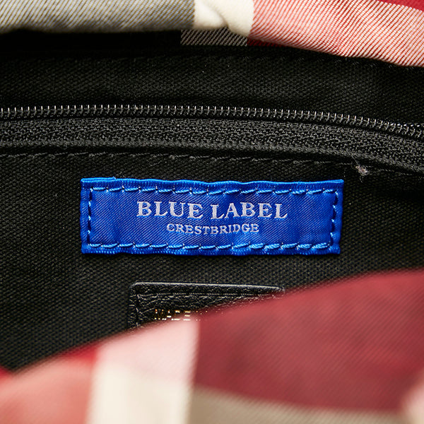 バーバリーブルーレーベル ブラック レザー ハンドバッグ ショルダーバッグ 2WAY レディース BURBERRY BLUE LABEL 【中古】