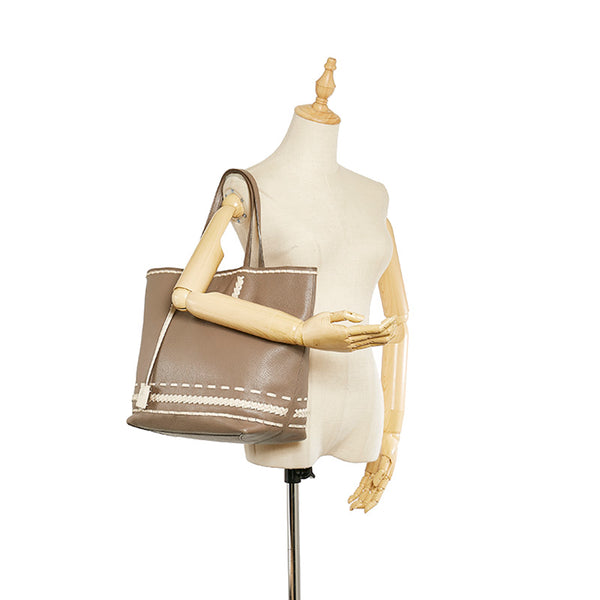 トッズ ジプシー グレージュ レザー トートバッグ レディース TOD’S 【中古】