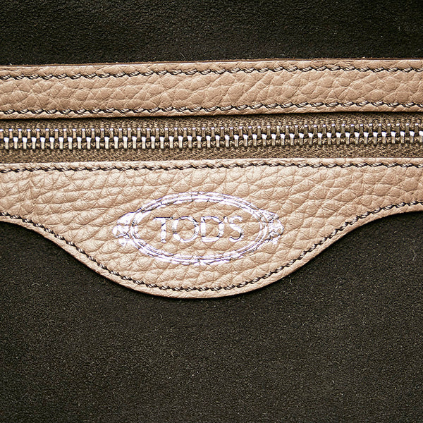トッズ ジプシー グレージュ レザー トートバッグ レディース TOD’S 【中古】