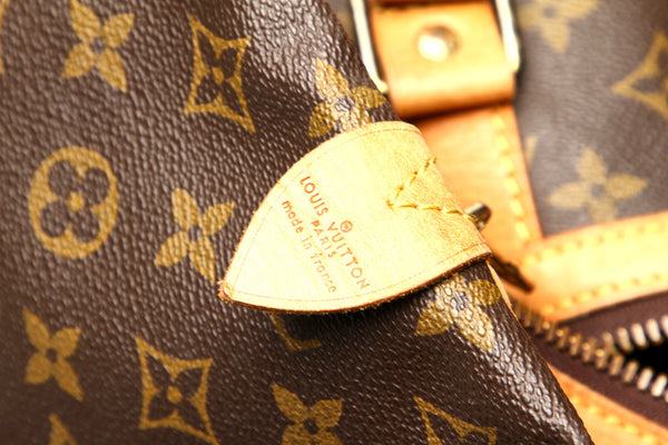 ルイ ヴィトン モノグラム サックスープル55 M41622 ブラウン 茶 PVC レザー ボストンバッグ ユニセックス LOUIS VUITTON 中古