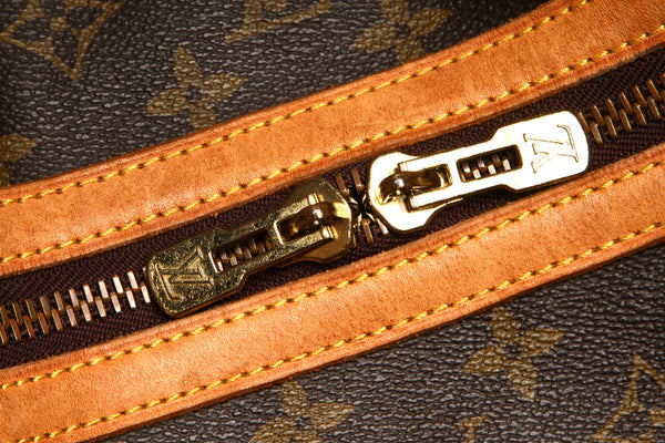 ルイ ヴィトン モノグラム サックスープル55 M41622 ブラウン 茶 PVC レザー ボストンバッグ ユニセックス LOUIS VUITTON 中古