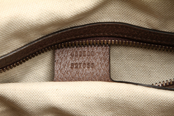 グッチ GGスプリーム タイガー 480500 ブラウン イエロー PVC レザー ハンドバッグ レディース GUCCI 中古