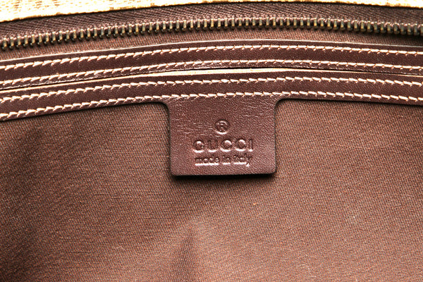 グッチ GGスプリーム 211137 ブラウン 茶 PVC レザー トートバッグ ユニセックス GUCCI 中古