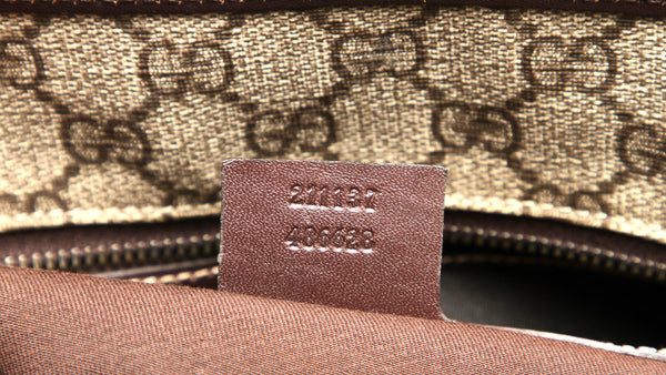 グッチ GGスプリーム 211137 ブラウン 茶 PVC レザー トートバッグ ユニセックス GUCCI 中古