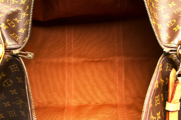 ルイ ヴィトン モノグラム キーポル　バンドリエール60 M41412 ブラウン 茶 PVC レザー ボストンバッグ ユニセックス LOUIS VUITTON 中古